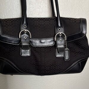 Vintage Coach Black Satchel Soho 7080